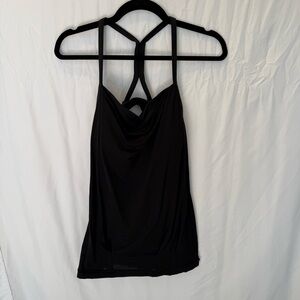 Lululemon Women’s Black Y-Back Built-In Bra Tank Top Athleisure Gym Exercise